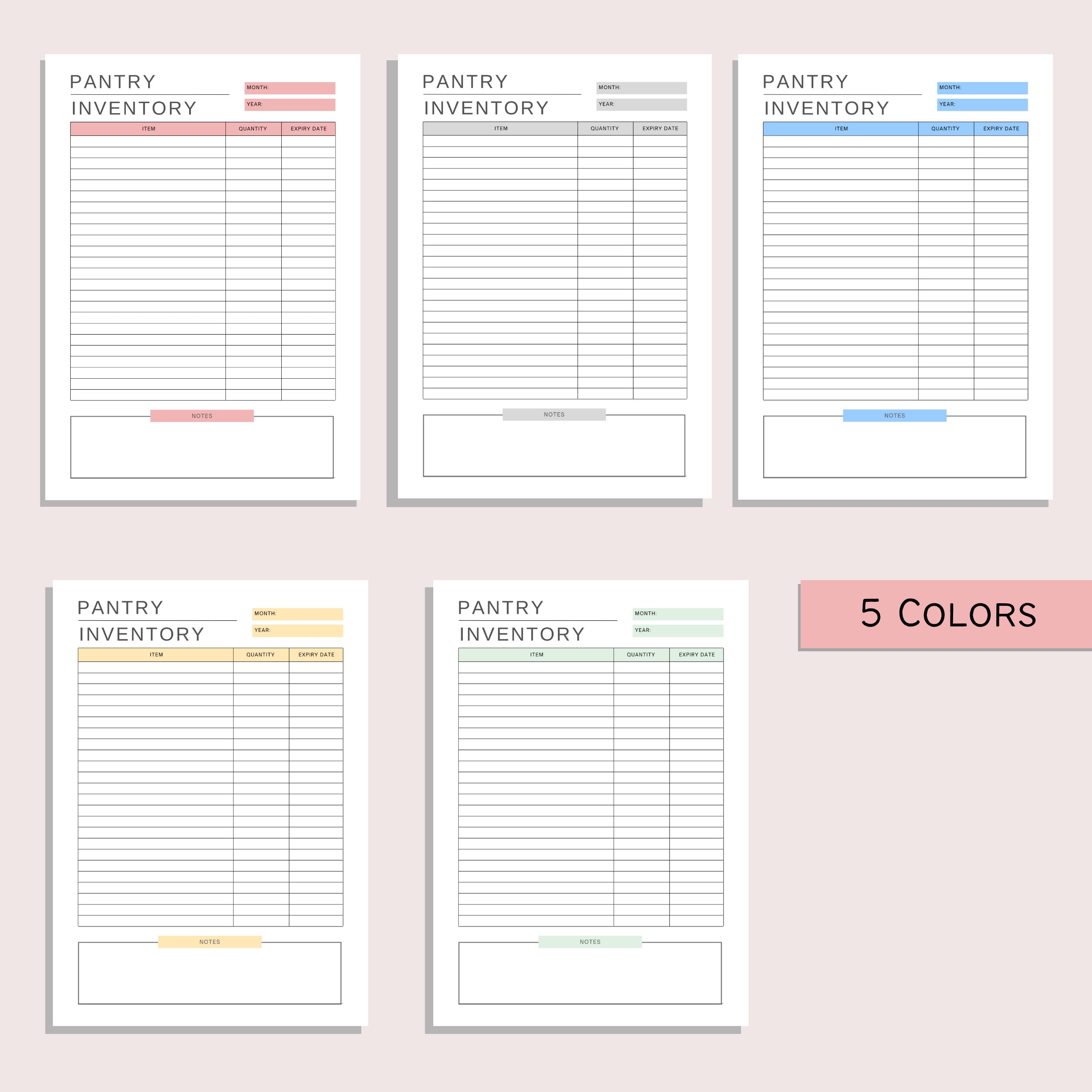 Format Inventory Tracker Untuk Kitchen Kitchen Inventory, Printable Food Tracker, Home Organizing, Pantry ...