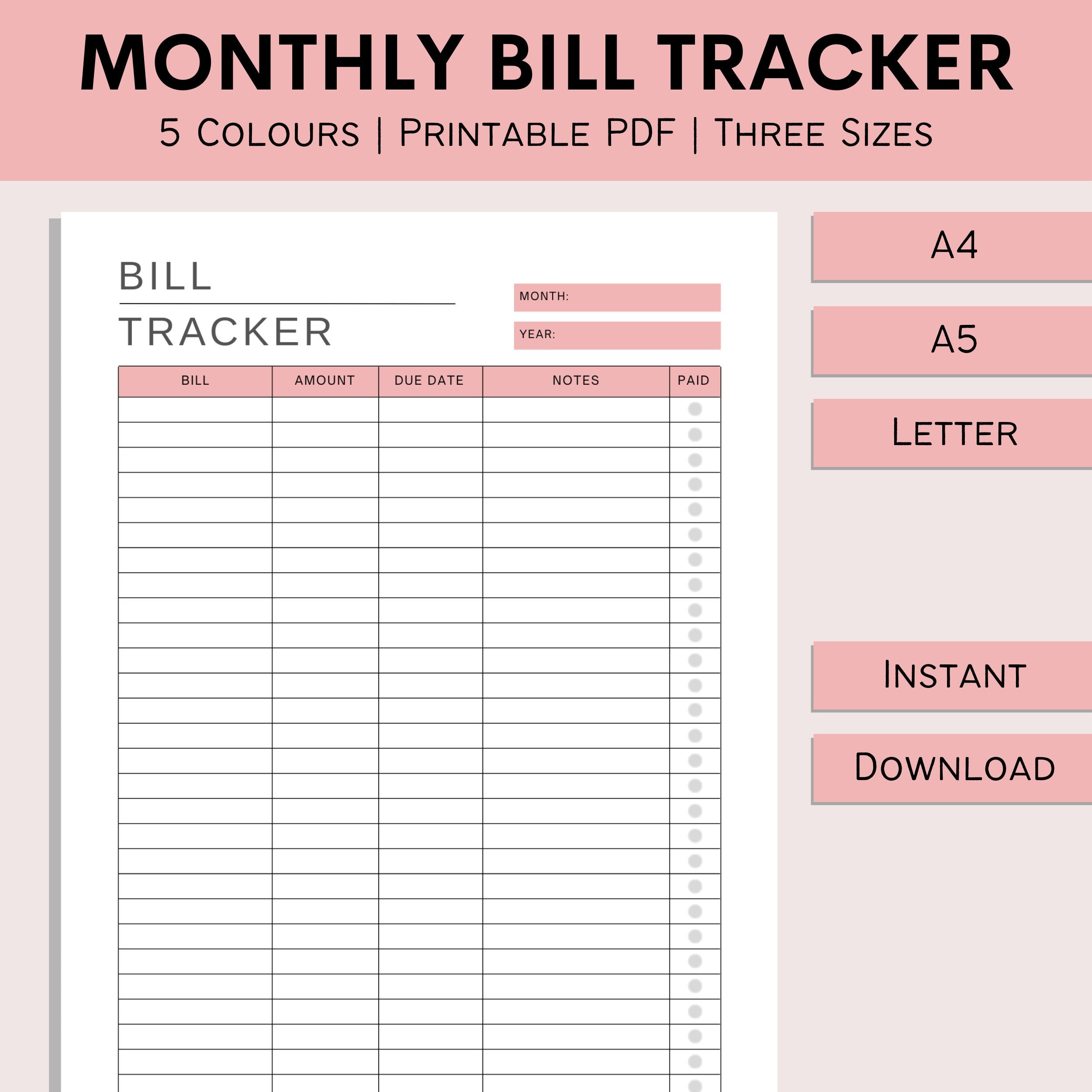 Bill payment Checklist : Monthly Bill Tracker Organizer And Planner  Log  Book For Budgeting Financial and Payment Journal Large Print - Yahoo  Shopping