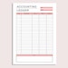 Printable Accounting Ledger | Bookkeeping Template | Small Business ...