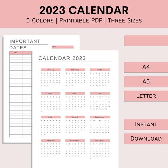 Key dates in 2023 at a glance