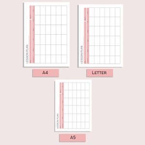Weekly Lesson Plan Daily Lesson Schedule Simple Homeschool Plan Preschool Template Teacher Planner PDF A4 A5 Letter image 4