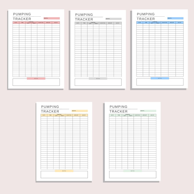 Pumping Note Pumping Schedule Tracker | New Mom Planner | Infant Daily Log ...