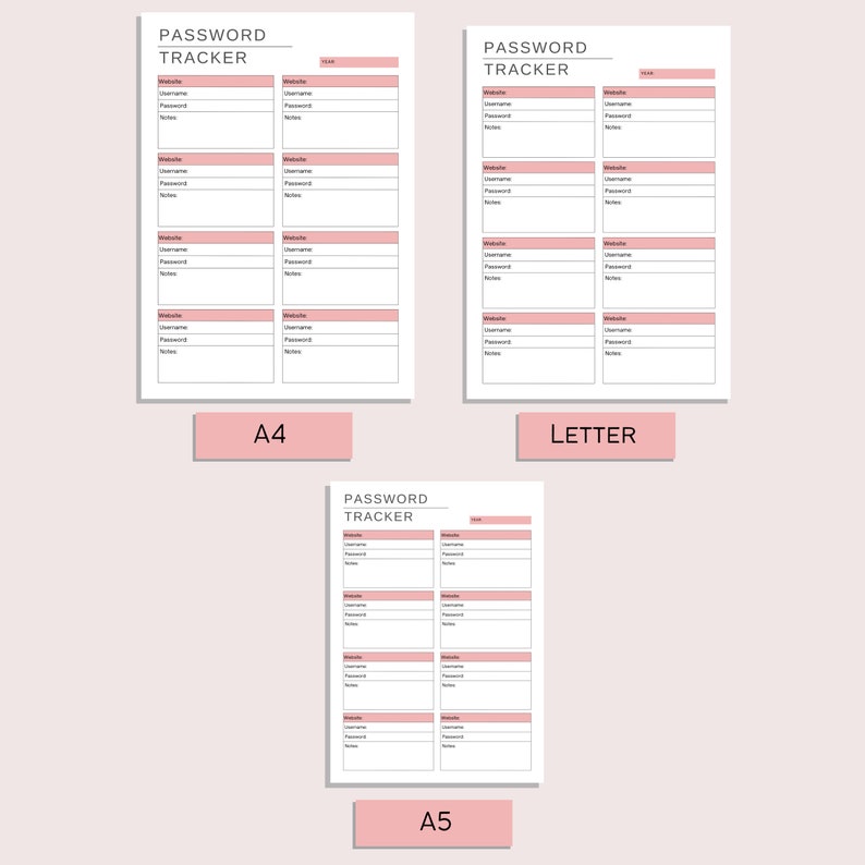Password Tracker Login Track Printable Password Log Etsy Australia Password Tracker Login Track Printable Password Log Etsy Australia