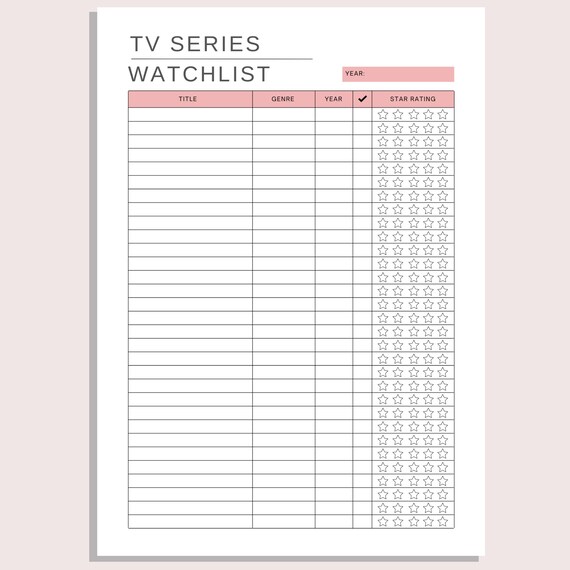 TV Series Watchlist Shows to Watch List Television Planner