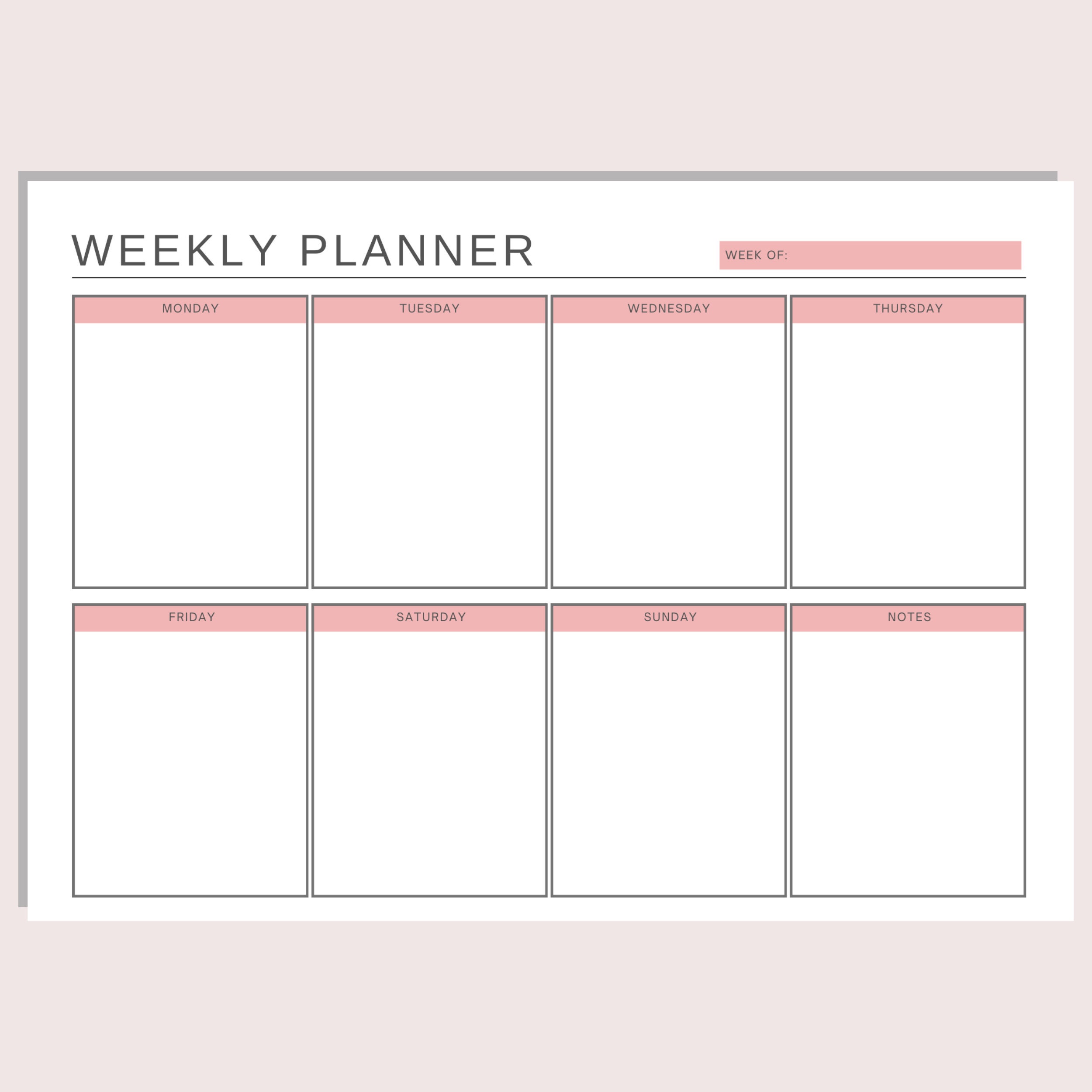 Weekly Planner Template Printable Weekly to Do List Daily Schedule Weekly Planner Template Printable Weekly to Do List Daily Schedule