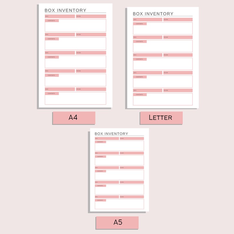 Moving Box Inventory | Box Contents List | Moving House Planner ...