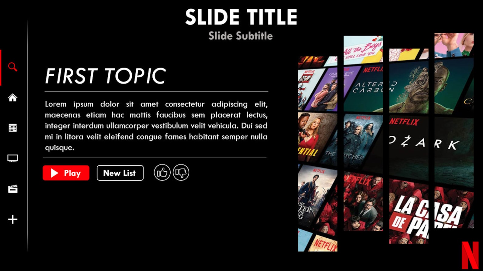 netflix style presentation template