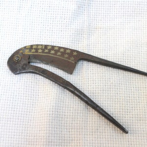 antique handmade iron betel nut cutter| nuts and cigar cutter with carving | vintage brass betel nut cutter | asian utensil | collectible