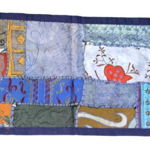 Vintage Indian patchwork tapestry ,Wall hanging tapestry,  handmade Indian tapestries , handmade carpet , wall hanging , wall art