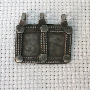Solid silver Indian pendant | Indian tribal jewelry | Rajasthani Indian silver | ethenic | Tribal | superb patina | Vintage Tribal jewelry