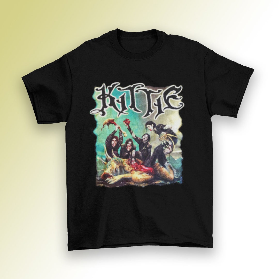 Kittie Band Shirt Short Sleeve Black Cotton Funny Vintage Etsy