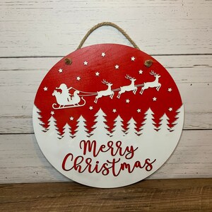 Christmas Door Hanger, Christmas Sign, Christmas Decor, Merry Christmas, Seasonal Decor