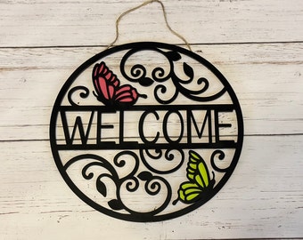 Accroche-porte papillon personnalisé : décoration printemps/été