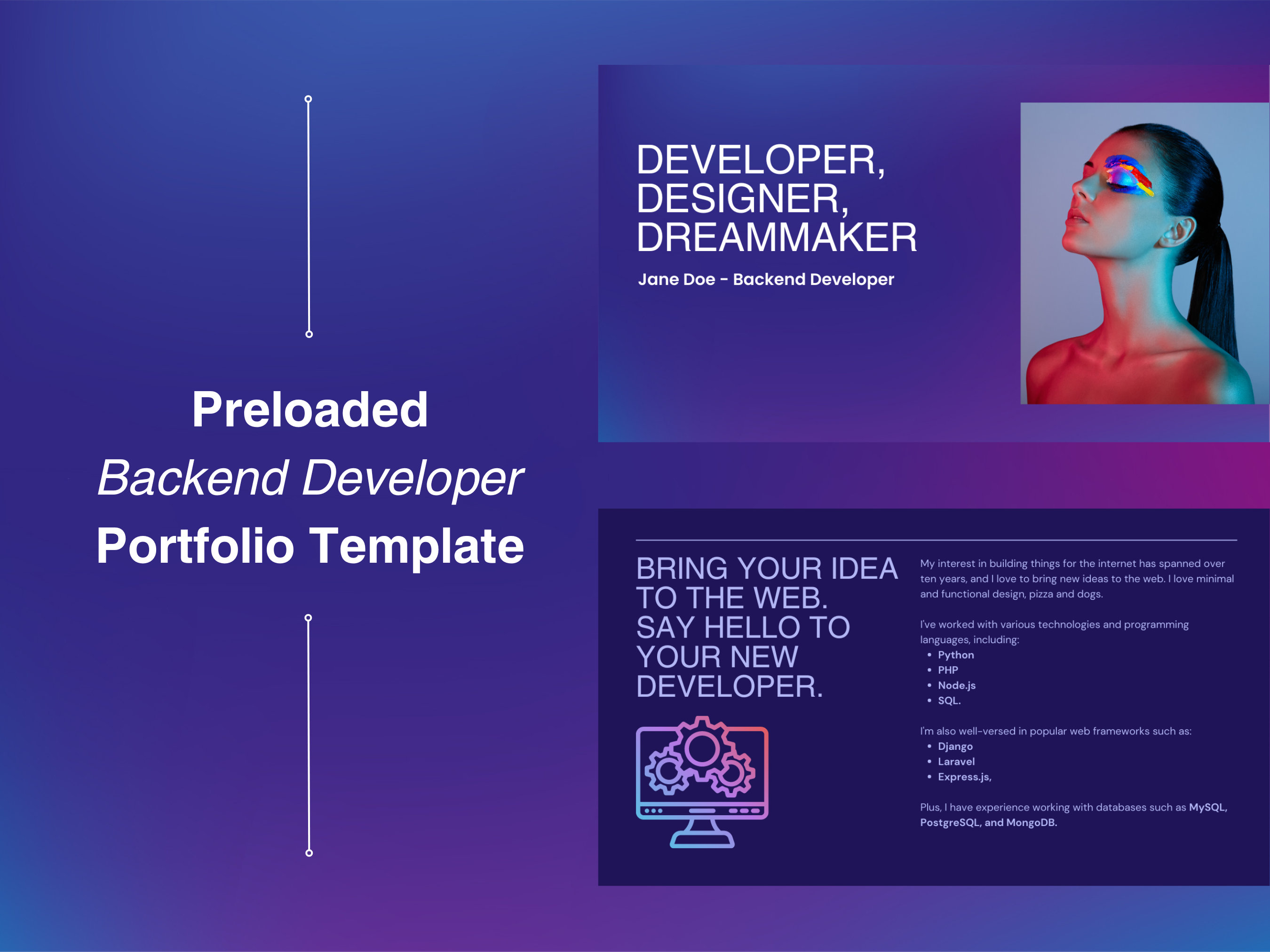 Backend Developer Portfolio Template PRELOADED Canva Etsy personal-portfolio-website-by-ananto-nugroho-putra-for-korsa-on-dribbble