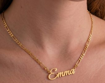 14k Gold Name Necklace, Custom Name Necklace, Custom Nameplate Jewelry, Mama Necklace, Personalized Gifts for Her, Mothers Day Gifts for Mom