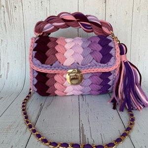 Multicolor Bag/Hand Woven Bag/Crochet Bag/Luxury Bag/Handmade Bag/Knitted Bag/Colorful Bag/Designer Bag/Black Bag/Shoulder Bag/Women&#39;s Bag