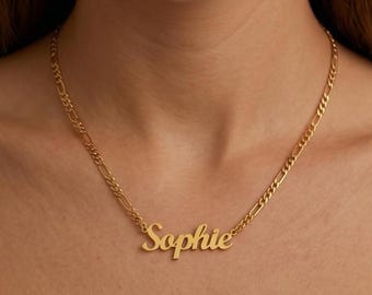 14k Gold Name Necklace,  Custom Name Necklace, Custom Nameplate Jewelry, Nameplate Necklace, Personalized Gifts for Her