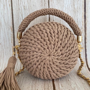 Handgewebte Tasche/Handgefertigte Tasche/Häkeltasche/Stricktasche/Handgestrickte Tasche/Luxustasche/Frauentasche/Designertasche/schwarze Tasche/Stricktasche