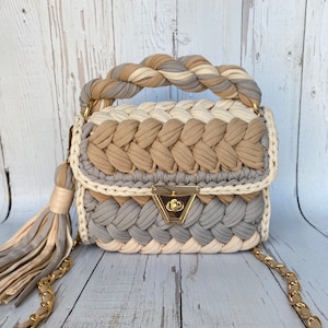 Handgewebte Tasche/Handgefertigte Tasche/Häkeltasche/Stricktasche/Handgestrickte Tasche/Luxustasche/Frauentasche/Designertasche/Schwarze Tasche/Stricktasche
