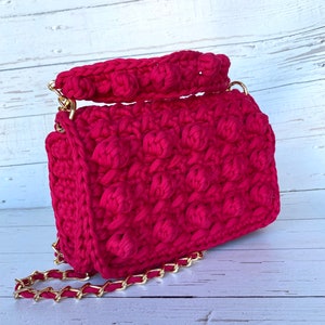 Handmade Bag/Hand Woven Bag/Crochet Bag/Knitted Bag/Cream Bag/Designer Bag/Luxury Bag/Shoulder Bag/Luxury Bag/Women&#39;s Bag