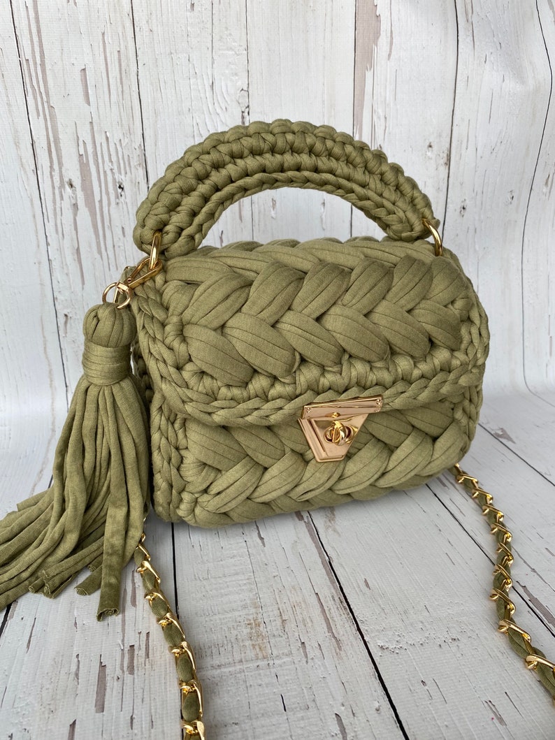 Hand Woven Bag/Handmade Bag/Crochet Bag/Knitted Bag/Hand Knitted Bag/Luxury Bag/Womens Bag/Designer Bag/Black Bag/Shoulder Bag image 3
