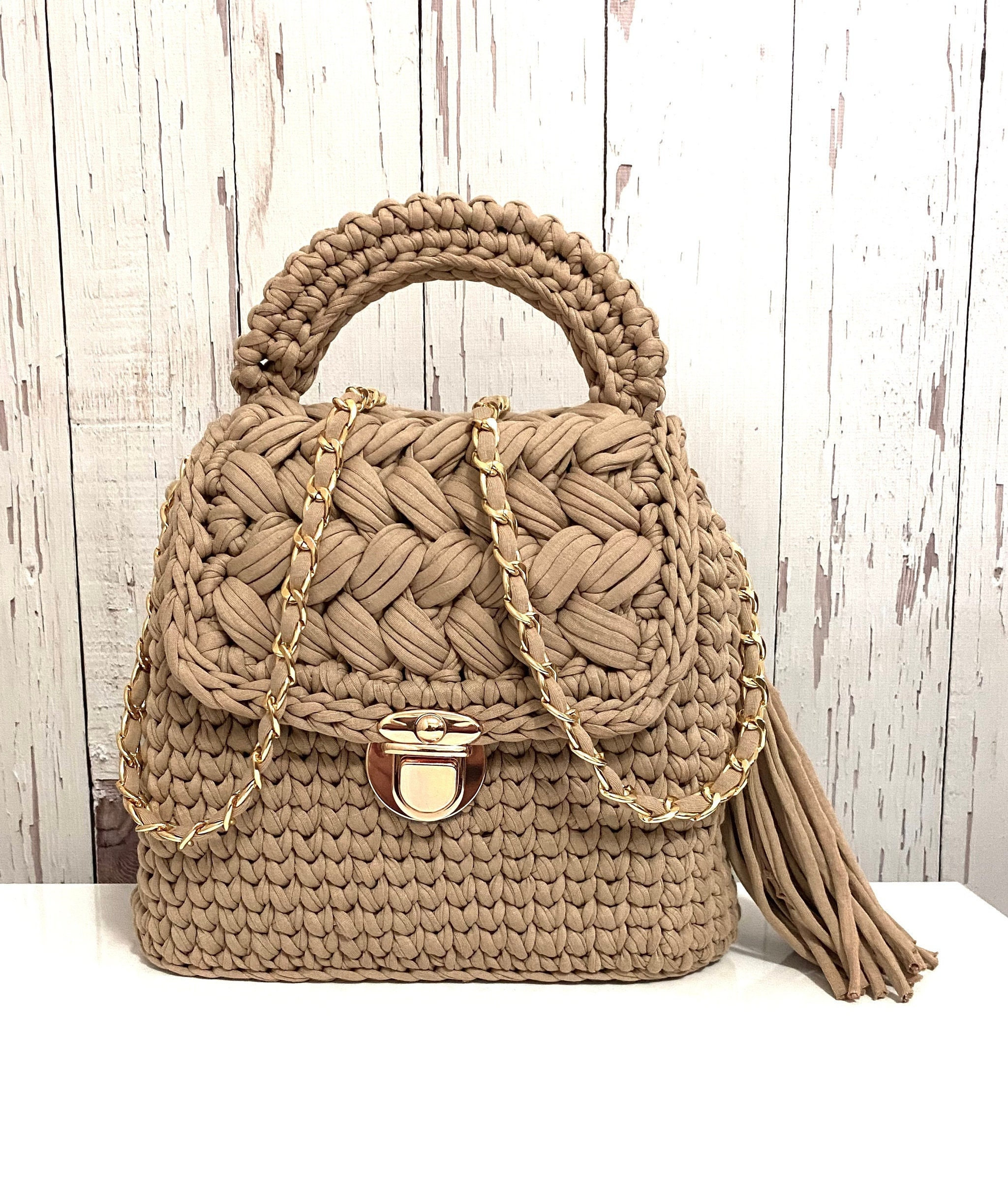 ハンドバッグ 8 by YOOX ORGANIC COTTON CROCHET HANDBAG 8 By YOOX ORGANIC COTTON CROCHET HANDBAG | Slate blue Women