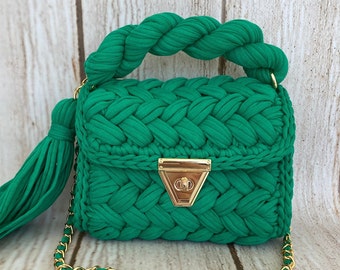 Hand Woven Bag/Handmade Bag/Crochet Bag/Knitted Bag/Hand Knitted Bag/Luxury Bag/Womens Bag/Designer Bag/Black Bag/Shoulder Bag