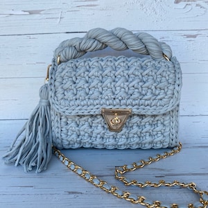 Handmade Bag/Hand Woven Bag/Crochet Bag/Knitted Bag/Cream Bag/Designer Bag/Luxury Bag/Shoulder Bag/Luxury Bag/Women&#39;s Bag
