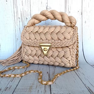 Bolso de crochet, bolso de lujo Capri, bolso tejido a mano, bolso de crochet de lujo, bolso de crochet hecho a mano, bolso de diseñador, bolso hecho a mano, bolso Capri, bolso de hombro
