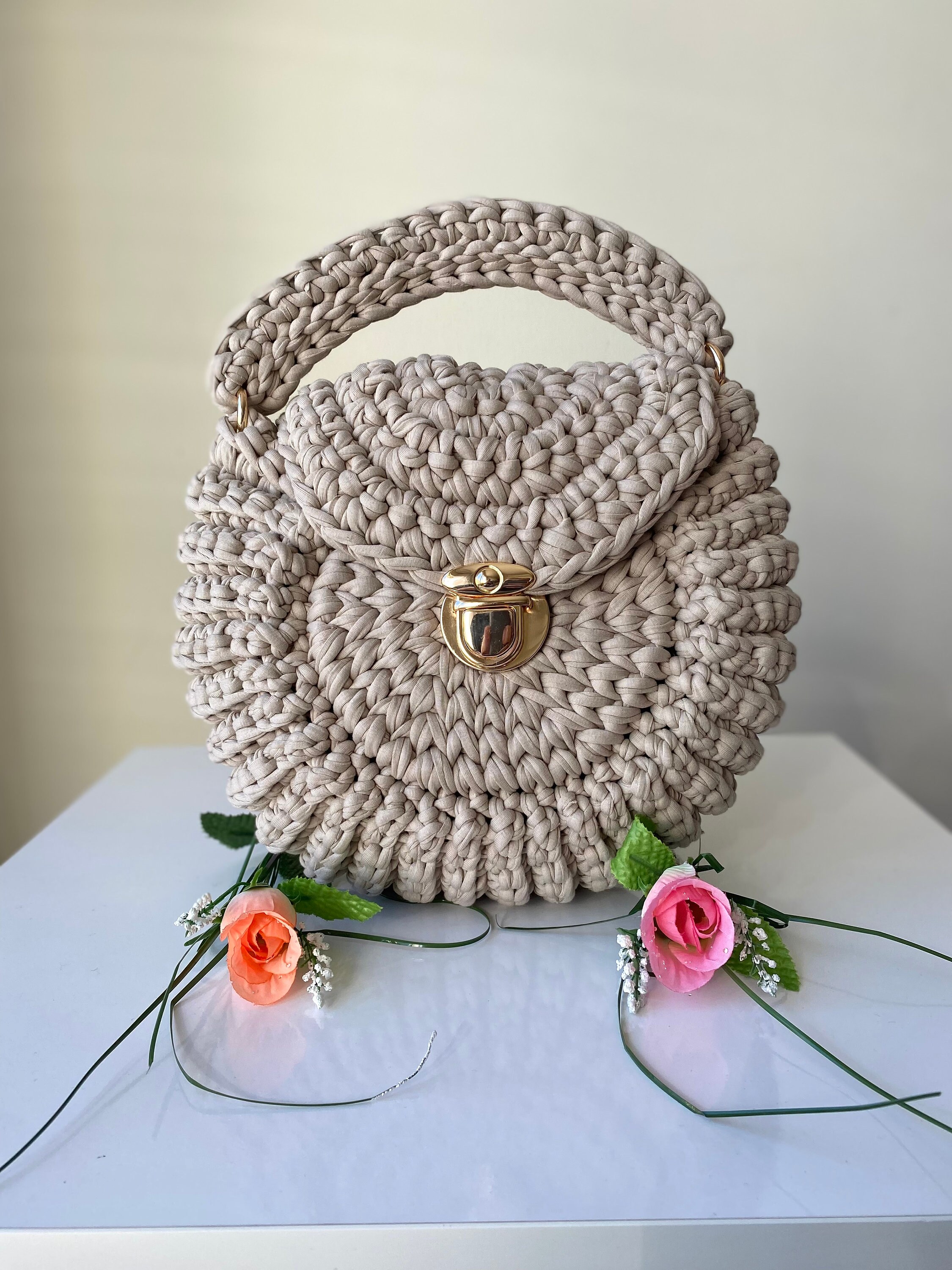 Handmade Bag/crochet Bag/hand Woven Bag/capri Luxury Bag