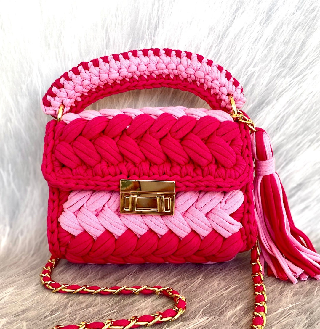 Multi Color Bag/crochet Bag/hand Woven Bag/handmade Etsy