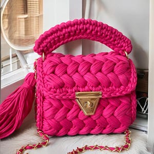 Bolso tejido a mano/Bolso de crochet/Bolso de punto/Bolso colorido/Bolso de diseñador/Bolso de lujo/Bolso de hombro/Bolso de lujo/Bolso de mujer