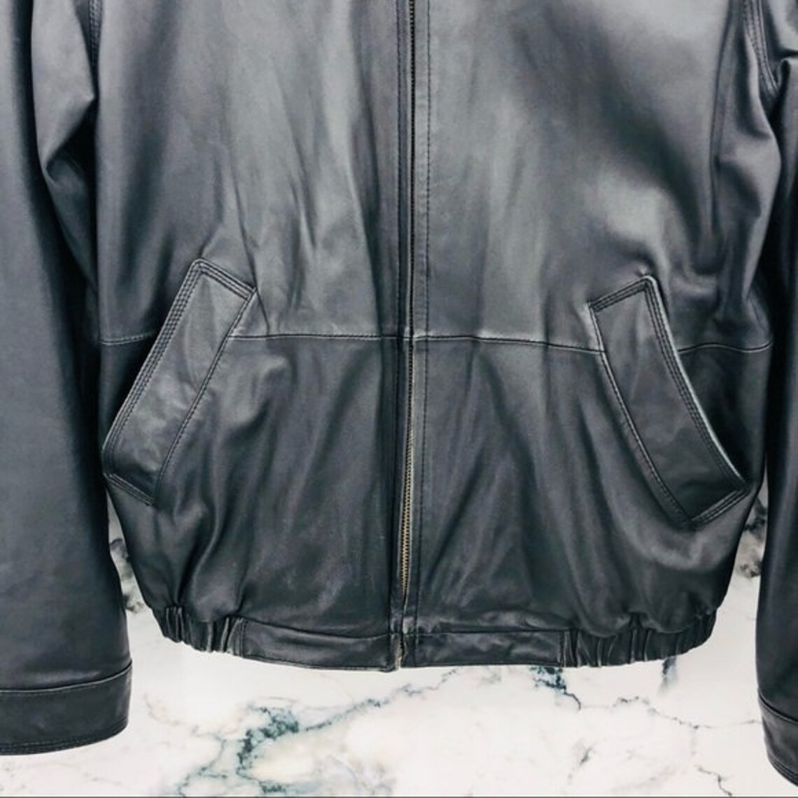 Danier Genuine Leather Mens Motorcycle Jacket Black | Etsy