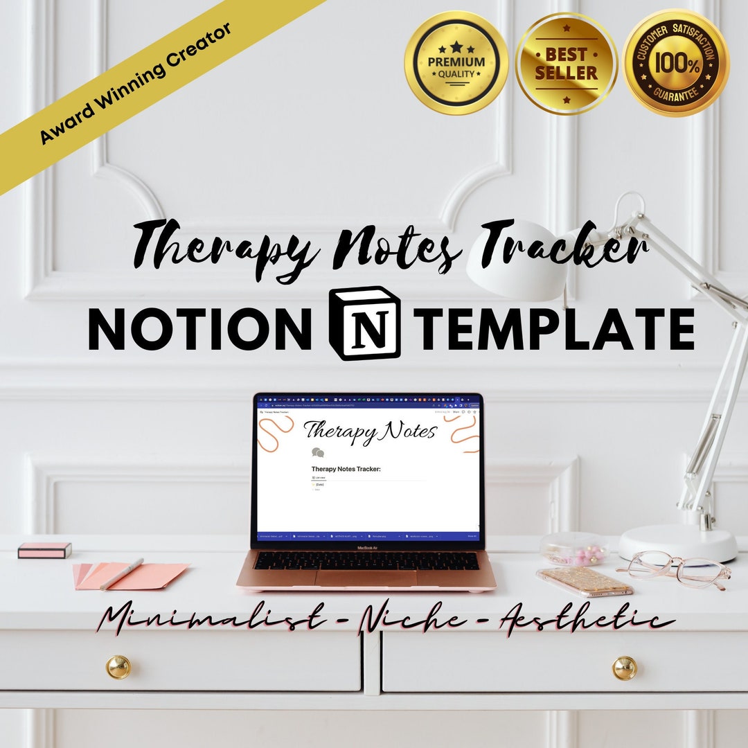 Notion Template for Therapists & Therapy Simple Tracker for Etsy