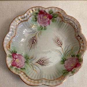 Vintage Hand Painted Bowl, Made in Japan pre-WW II
