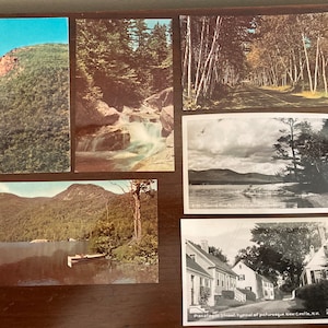 Vintage Schwarz-Weiß und Farbe Foto-Postkarten aus New Hampshire 1940s-50s