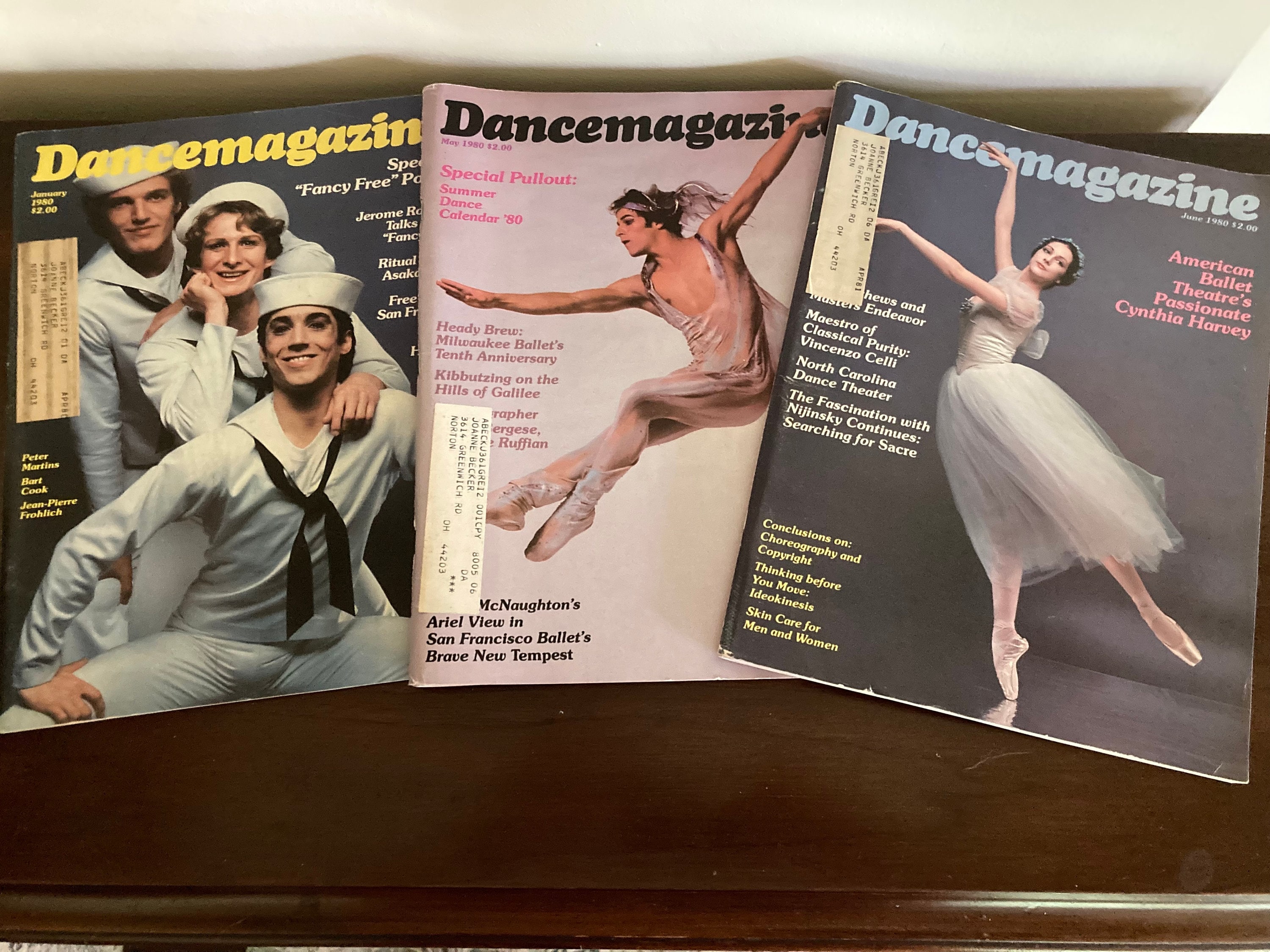 1980 Dance Magazine, 3 Issues - Etsy