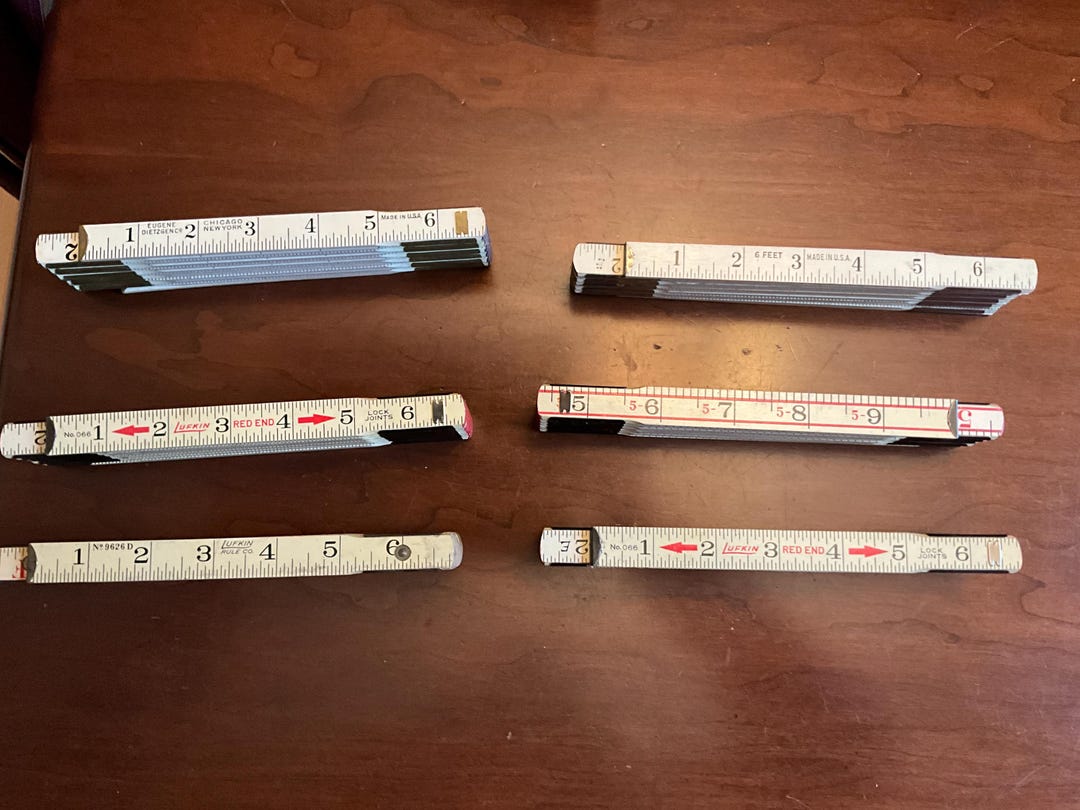 Vintage Wooden Folding Rulers, 6 Foot, Lufkin and Dietzgen - Etsy