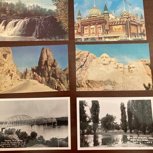 Vintage Color and Black and White Photo Postcards from South Dakota - all across the state.