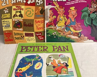 1960s Vintage Children’s LP Vinyl Records