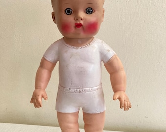Sun Rubber Company Little Boy Squeaky Doll, 1956
