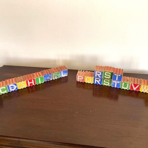 Vintage Stacking Alphabet Blocks 1 1/4” cubes
