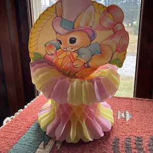 Vintage Expanding Honeycomb Tissue Paper Easter Decoration
