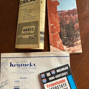 Landkarten aus den 1950er und 1960er Jahren