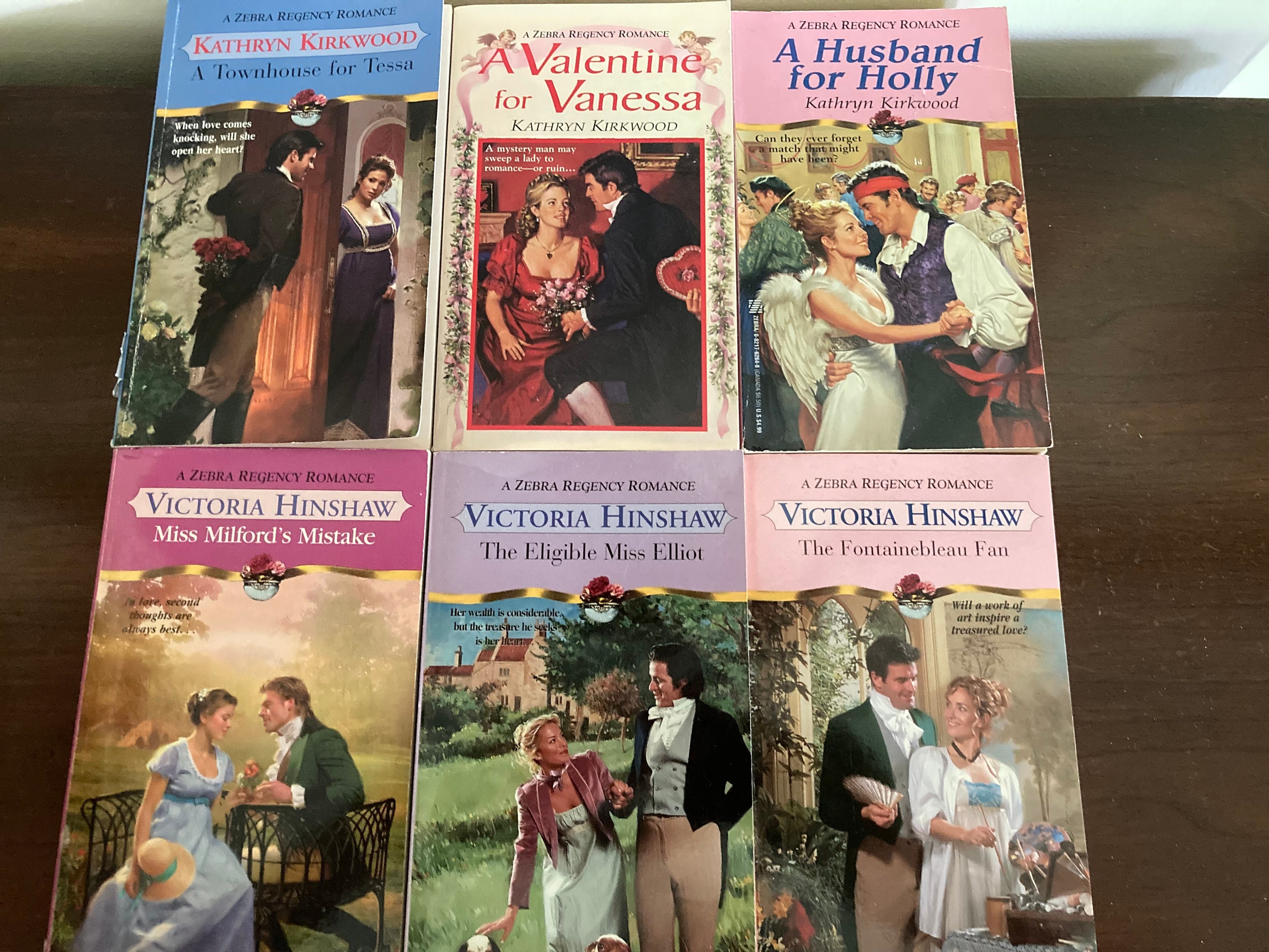 Zebra Regency Romance Books 2000-2003 by Victoria Hinshaw and