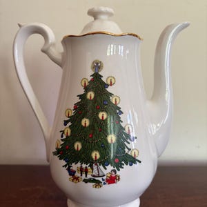 Vintage Hall China, Christmas Tree Demitasse Coffee Pot