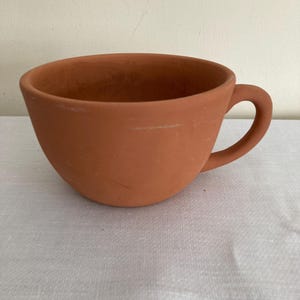 Unglazed Terracotta Baking Dish, Large Cup Shaped