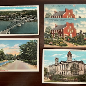 Vintage Linen Postcard Set from Pennsylvania