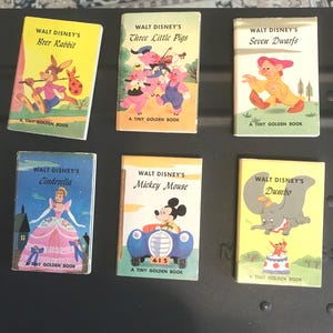 Vintage Tiny Golden Books Walt Disney Movie Stories 1950 Set of 12