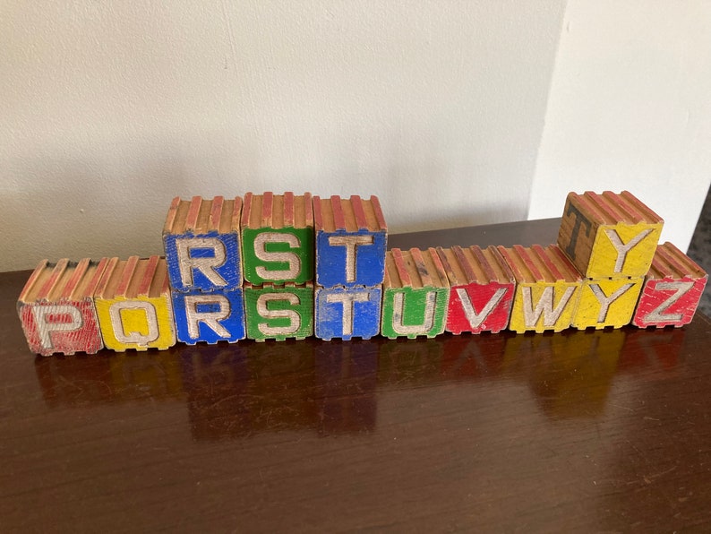 Vintage Stacking Alphabet Blocks 1 1/4” Cubes - Etsy Canada